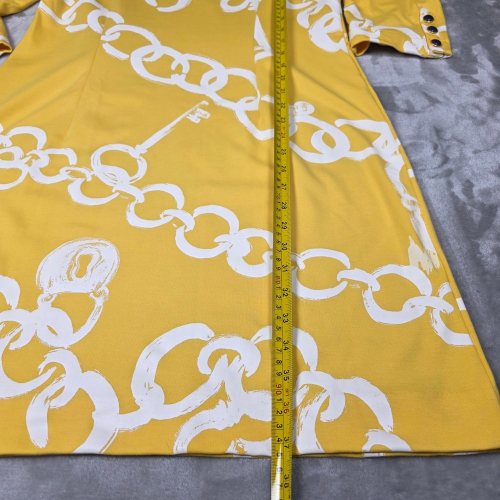 Lilly Pulitzer Yellow & White Chain Print Midi Dress - Picture 7 of 12